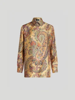ETRO Camicie<CAMICIA FLORALE Azzurro, Beige, Bianco, Blu, Giallo, Viola