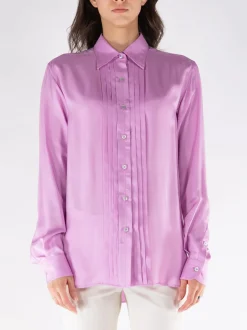 TOM FORD Camicie<CAMICIA FLUID SILK TWILL Rosa