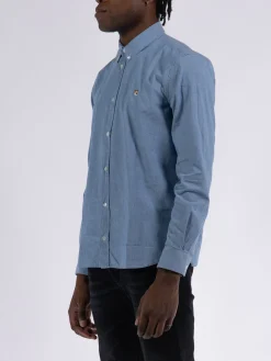 MAISON KITSUNE Camicie<CAMICIA FOX HEAD CLASSIC Blu