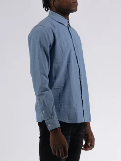 MAISON KITSUNE Camicie<CAMICIA FOX HEAD CLASSIC Blu