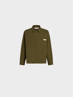 MARNI Camicie<CAMICIA FULL ZIP WORKWEAR Bianco, Rosso, Verde