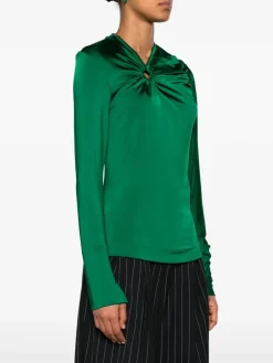 VICTORIA BECKHAM Camicie<CAMICIA GATHERED CIRCLE DETAIL Verde