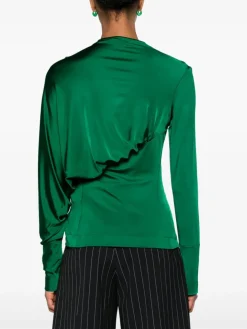 VICTORIA BECKHAM Camicie<CAMICIA GATHERED CIRCLE DETAIL Verde