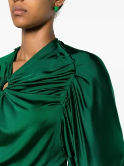 VICTORIA BECKHAM Camicie<CAMICIA GATHERED CIRCLE DETAIL Verde