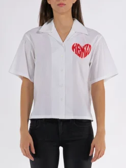 KENZO Camicie<CAMICIA HAWAIANA ' HEART' Bianco, Rosso