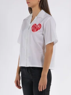 KENZO Camicie<CAMICIA HAWAIANA ' HEART' Bianco, Rosso