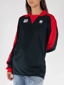 WALES BONNER Camicie<CAMICIA HOME JERSEY Nero, Rosso