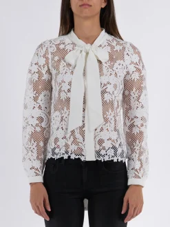 SELF-PORTRAIT Camicie<CAMICIA IN PIZZO Bianco