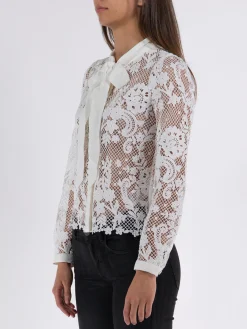 SELF-PORTRAIT Camicie<CAMICIA IN PIZZO Bianco
