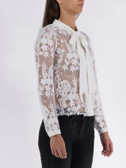 SELF-PORTRAIT Camicie<CAMICIA IN PIZZO Bianco