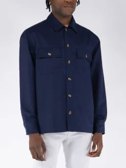 DROLE DE MONSIEUR Camicie<CAMICIA LAINE Blu