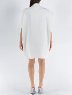COURREGES Camicie<CAMICIA MEGA-STYLING DRY DENIM SHIRT Bianco