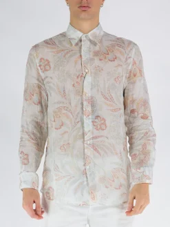 Camicie<CAMICIA OVER Arancione, Bianco, Giallo