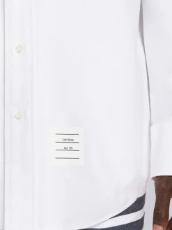 THOM BROWNE Camicie<CAMICIA OVERSIZED LONG SLEEVE BUTTON Bianco, Grigio