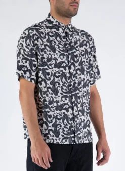 Camicie<CAMICIA PAISLEY Bianco, Nero