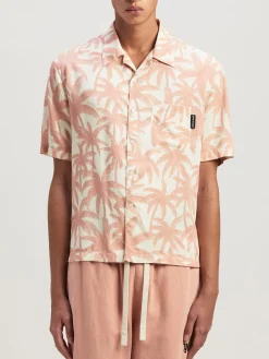 PALM ANGELS Camicie<CAMICIA PALM Bianco, Rosa