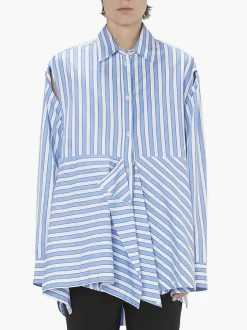 JW ANDERSON Camicie<CAMICIA PEPLUM Azzurro, Bianco