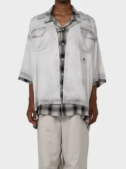MAISON MIHARA YASUHIRO Camicie<CAMICIA RC TWILL DOUBLE LAYERED Grigio
