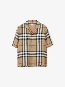 BURBERRY Camicie<CAMICIA REEPHAM Beige, Bianco, Nero, Rosso