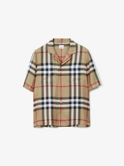 BURBERRY Camicie<CAMICIA REEPHAM Beige, Bianco, Nero, Rosso