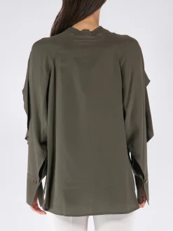 VICTORIA BECKHAM Camicie<CAMICIA ROMANTIC Verde