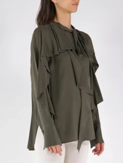 VICTORIA BECKHAM Camicie<CAMICIA ROMANTIC Verde