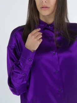 TOM FORD Camicie<CAMICIA SATIN Viola