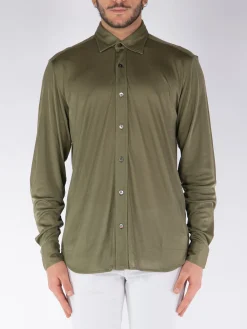 TOM FORD Camicie<CAMICIA SHEER SILK Verde