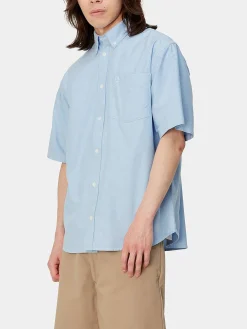 CARHARTT WIP Camicie<CAMICIA SHORTSLEEVE BRAXTON Azzurro