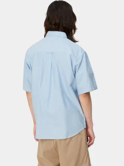 CARHARTT WIP Camicie<CAMICIA SHORTSLEEVE BRAXTON Azzurro