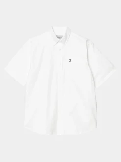 CARHARTT WIP Camicie<CAMICIA SHORTSLEEVE BRAXTON Bianco
