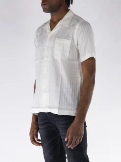 UNIVERSAL WORKS Camicie<CAMICIA SHORTSLEEVE ROAD Bianco