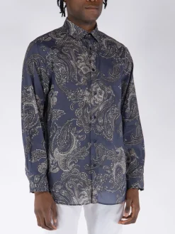 ETRO Camicie<CAMICIA SOHO Blu, Grigio, Nero