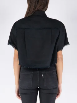SIMKHAI Camicie<CAMICIA SOLANGE CROPPED Nero