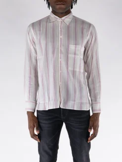 UNIVERSAL WORKS Camicie<CAMICIA SQUARE POCKET Bianco, Rosa