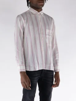 UNIVERSAL WORKS Camicie<CAMICIA SQUARE POCKET Bianco, Rosa