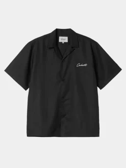 CARHARTT WIP Camicie<CAMICIA S/S DELRAY Bianco, Nero