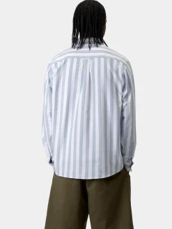 CARHARTT WIP Camicie<CAMICIA S/S DILLION Azzurro, Bianco
