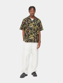 CARHARTT WIP Camicie<CAMICIA S/S LUMEN Beige, Nero, Verde