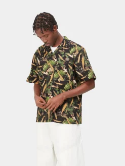 CARHARTT WIP Camicie<CAMICIA S/S LUMEN Beige, Nero, Verde