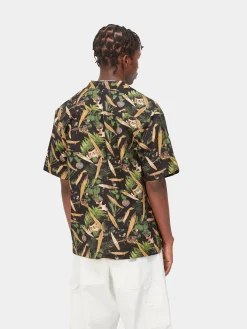 CARHARTT WIP Camicie<CAMICIA S/S LUMEN Beige, Nero, Verde
