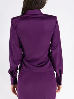 NINEMINUTES Camicie<CAMICIA THE GIA DOUBLE Viola