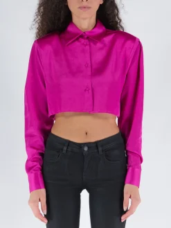 NINEMINUTES Camicie<CAMICIA THE UP CROP Fuxia