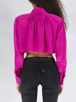 NINEMINUTES Camicie<CAMICIA THE UP CROP Fuxia