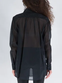 NINEMINUTES Camicie<CAMICIA THE UP MUSSOLINA Nero