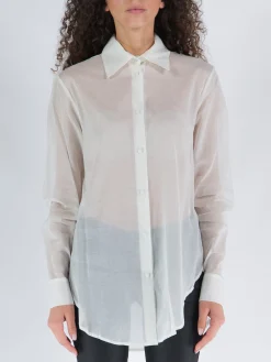 NINEMINUTES Camicie<CAMICIA THE UP MUSSOLINA Bianco