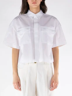 SACAI Camicie<CAMICIA THOMAS MASON COTTON POPLIN Bianco