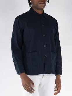 UNIVERSAL WORKS Camicie<CAMICIA TRAVAIL OVERSHIRT Blu