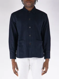 UNIVERSAL WORKS Camicie<CAMICIA TRAVAIL OVERSHIRT Blu