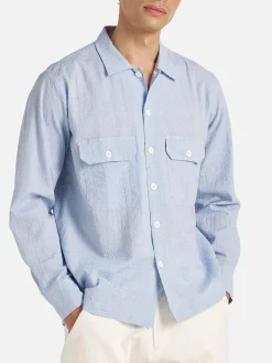 UNIVERSAL WORKS Camicie<CAMICIA UTILITY Azzurro